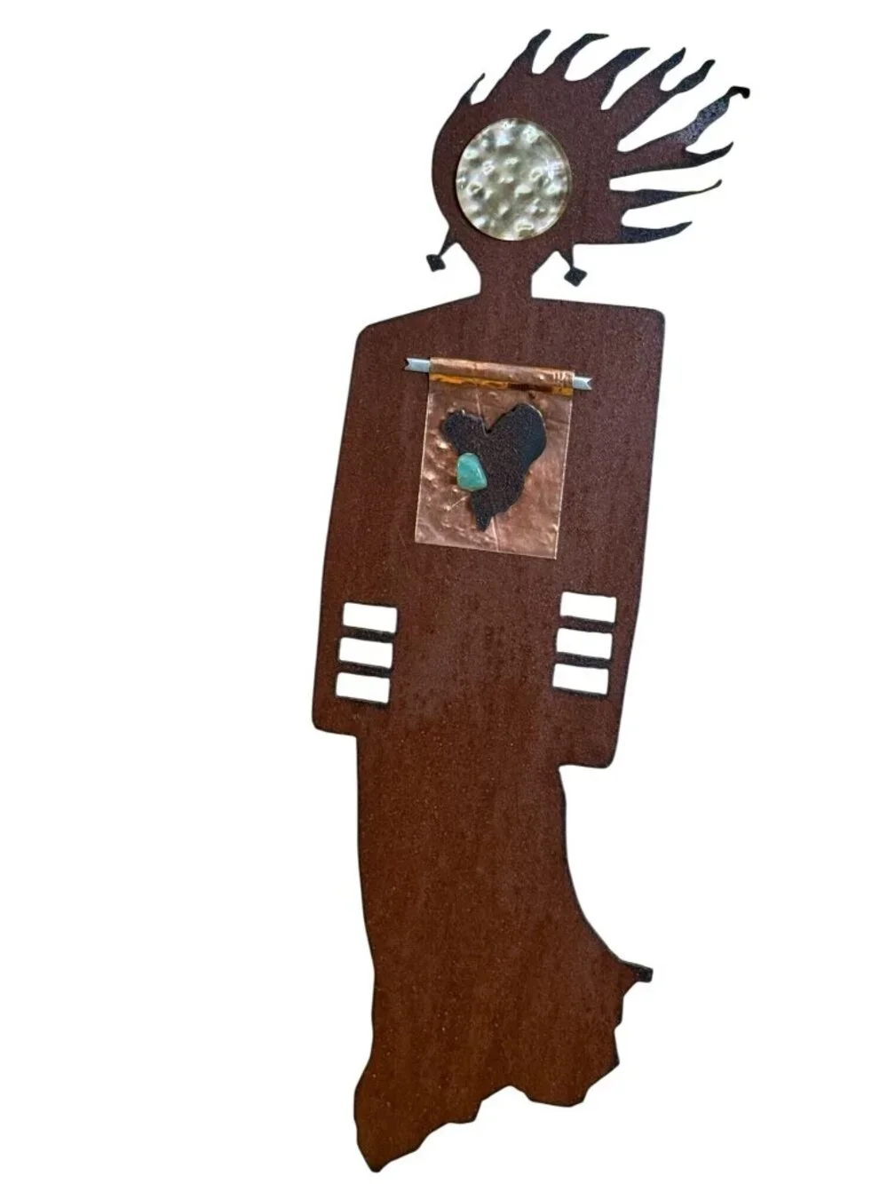 Redford Designs Metal Wall Art Women Of Spirit Turquoise 14 Inch Signed W141 - Picture 2 of 9